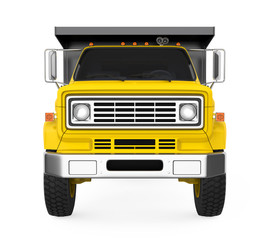 Yellow Tipper Dump Truck Isolated