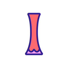 narrowed flower vase icon vector. narrowed flower vase sign. color symbol illustration