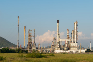 Petrochemical industry power station in afternoon of Thailand