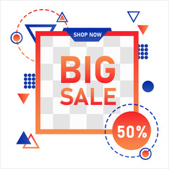 sale banner layout design template. ready use and editable vector banner design.