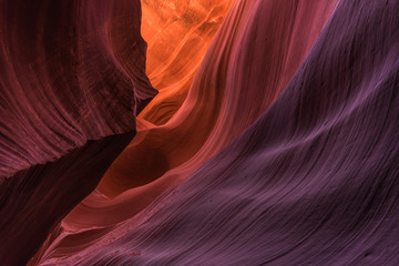 Lower Antelope Canyon, Arizona, US. In the heart of Lower Antelope Calyon