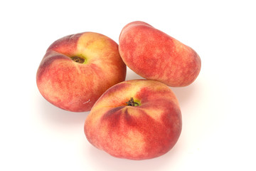 Sweet ripe tasty flat peach