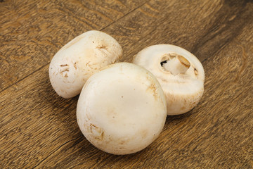 Raw Champignon heap for cooking