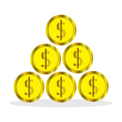 The money illustration element, suitable for presentations, web, business, etc.