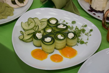 Dishes of cucumber