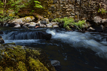 Langzeitbelichtung an der Bode bei Thale im Harz