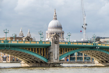 Fototapeta na wymiar The Southwark Bridge in London