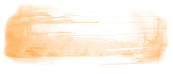 Abstract watercolor background hand-drawn on paper. Volumetric smoke elements. Orange color. For design, web, card, text, decoration, surfaces.