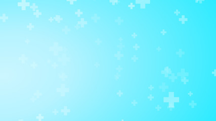 Medical health blue cross pattern background. Abstract healthcare technology and science concept.