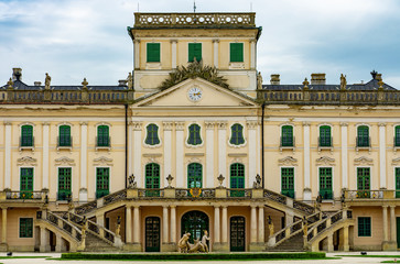 Beautiful huge Esterhazy castle palace in Fertőd Hungary with garden