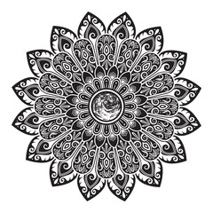 abstract floral ornament mandala design