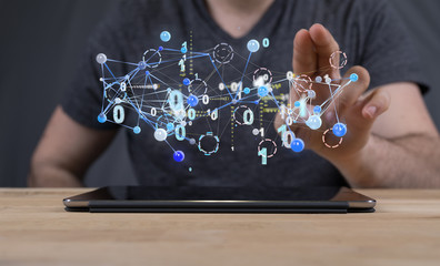 internet net and data digital concept.