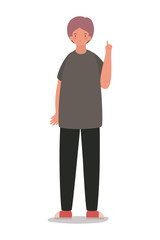 Isolated sad man cartoon vector design