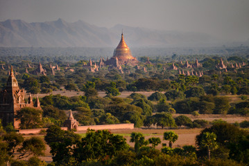 Thousand-year-old temples in Bagan, the area that eventually became Myanmar