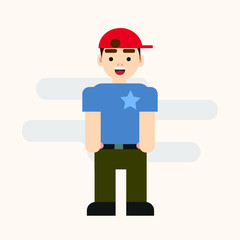 Man icon,flat design illustration