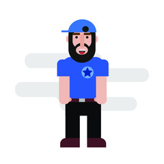 Man illustration,flat design