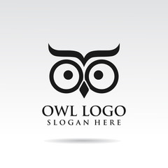 Owl simple logo template design