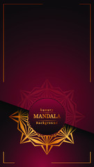 Abstract floral Background with Golden Ornament Mandala Background
