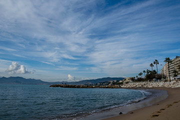 Beach in Cannes, South France