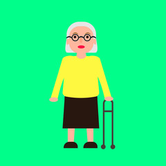 Elderly woman icon