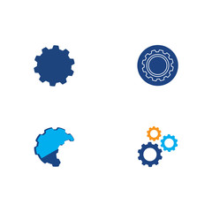 Set Gear Logo Template vector