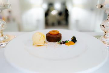 photo of a luxury artistic dish in a restaurant