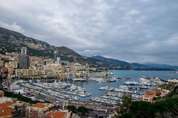 Fototapeta premium Big harbor in Monaco country
