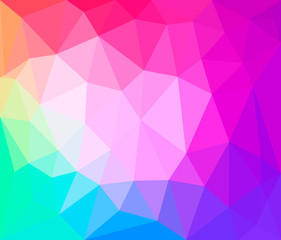 Modern bright blurred abstract polygonal mosaic background. Geometric texture background in origami style.