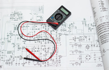  drawing tester  multimeter voltmeter