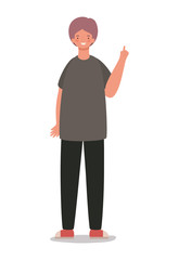 Isolated happy man cartoon vector design