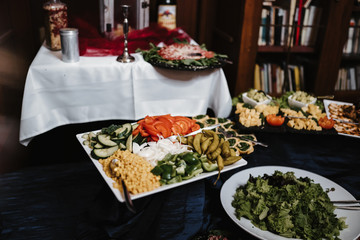 photo of an open buffet in an old house