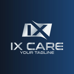 Letter IX vector logo design template