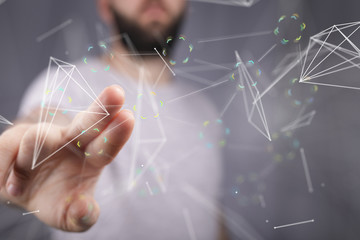  Digital Network and data concept.