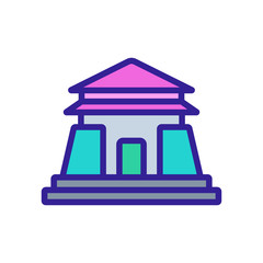 entrance to sacred temple icon vector. entrance to sacred temple sign. color symbol illustration