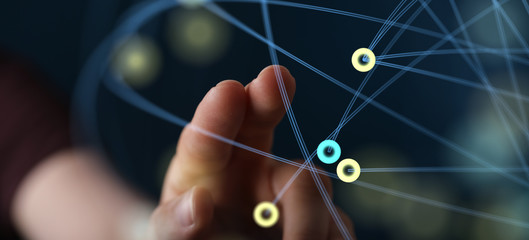  Digital Network and data concept.