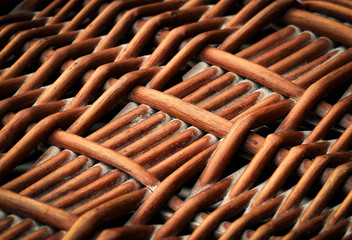 detail of wicker basket weave