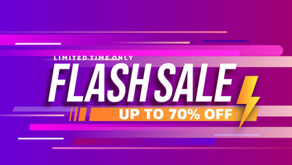 flash sale special offer sale template set. banner sale. shopping promotion. vector illustration