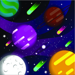 Universe vector illustration of an abstract background
