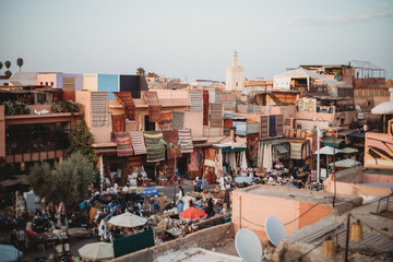 View of medina in Marrakesh, Morocco