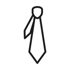 business tie icon, line style