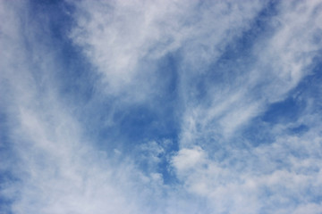 Blue sky with white clouds on a clear da