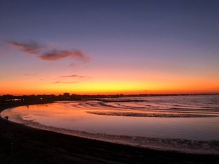 Fototapeta na wymiar tramonto mare spiaggia 