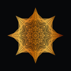 Abstract floral Background with Golden Ornament Mandala Background