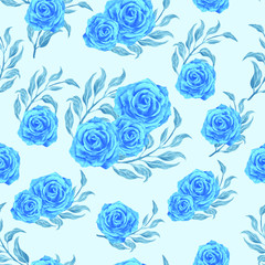 Elegant watercolor floral seamless pattern