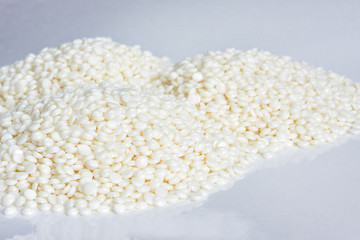 White polymer granules