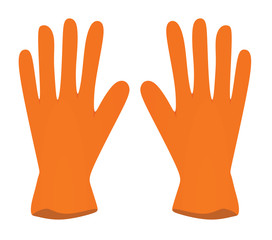 Hygienic latex gloves. vector illustration