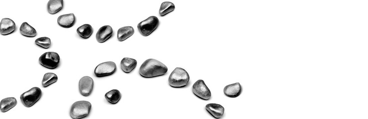frame of stones isolated on white