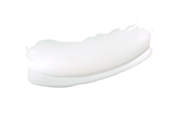 Abstract acrylic white color smear brush stroke. Isolated on white background.