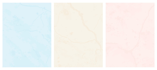 Abstract Geometric Layouts. Blue, Beige and Pink Grunge Backgrounds. Funny Simple Creative Design. Marble Effect Layers. No Text. Pastel Color Blanks.