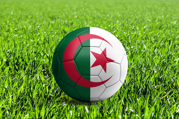 Plakat Algeria Flag on Soccer Ball